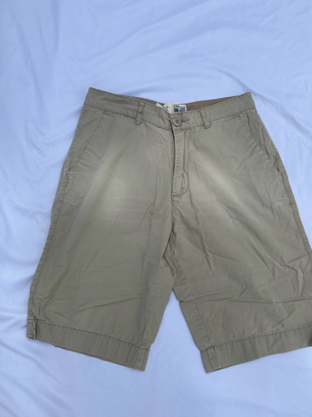 Converse one Stat Men's Tan Flat Front Shorts size 28
